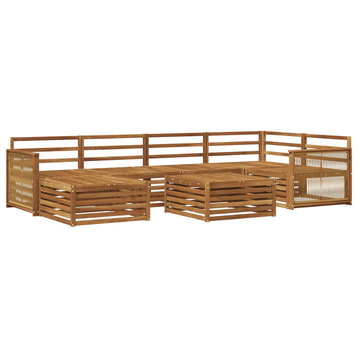 Set de canapele de exterior 7 pcs natural WALTI