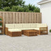 Set de canapele de exterior cu pernă 7 pcs Natural și Crem - WALTI WALTI