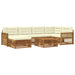 Set de canapele de exterior cu pernă 7 pcs Natural și Crem - WALTI WALTI