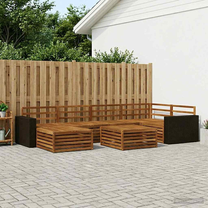 Set de canapele de exterior 7 pcs natural WALTI