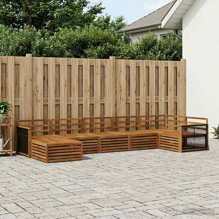 Set de canapele de exterior 7 pcs natural - WALTI WALTI