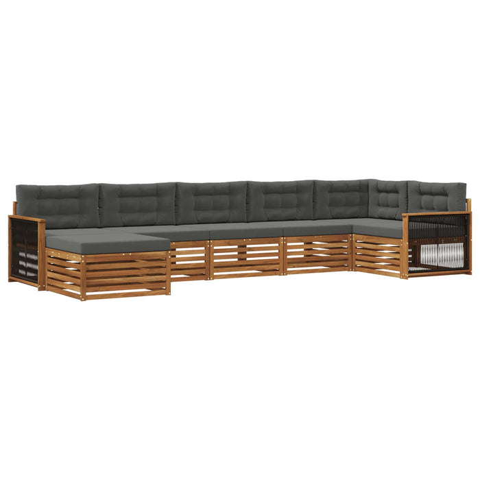 Set de canapele de exterior cu pernă 7 pcs Natural și Antracit WALTI