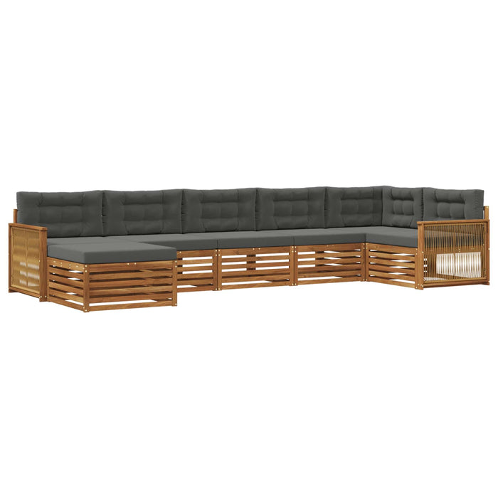 Set de canapele de exterior cu pernă 7 pcs Natural și Antracit WALTI