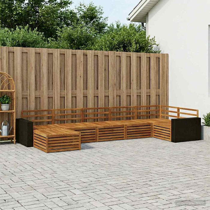 Set de canapele de exterior 7 pcs natural WALTI