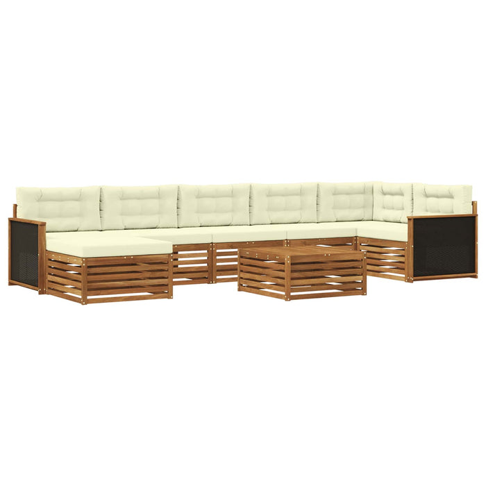 Set de canapele de exterior cu pernă 8 pcs Natural și Crem - WALTI WALTI