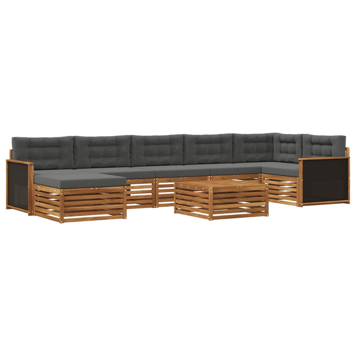 Set de canapele de exterior cu pernă 8 pcs Natural și Antracit WALTI