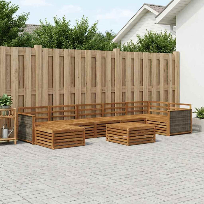Set de canapele de exterior 8 pcs natural WALTI