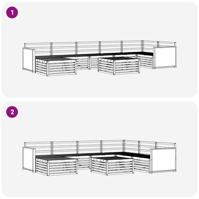 Set de canapele de exterior 8 pcs natural WALTI