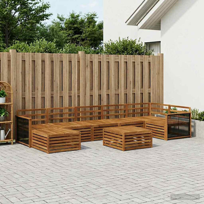 Set de canapele de exterior 8 pcs natural WALTI