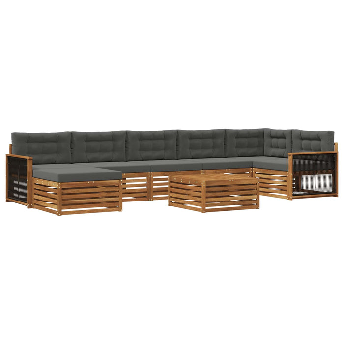 Set de canapele de exterior cu pernă 8 pcs Natural și Antracit WALTI