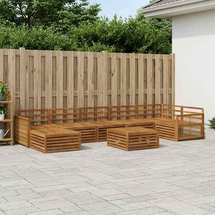 Set de canapele de exterior 8 pcs natural WALTI