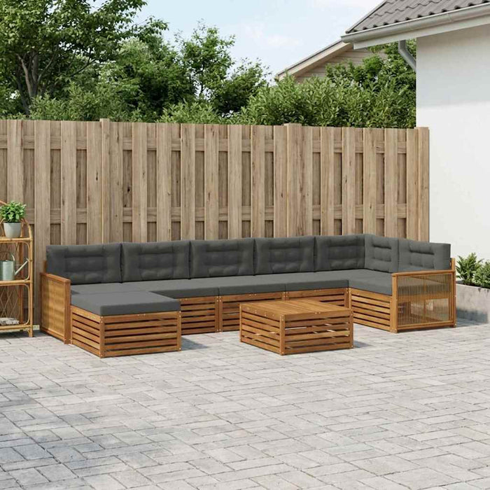 Set de canapele de exterior 8 pcs Natural și Antracit WALTI