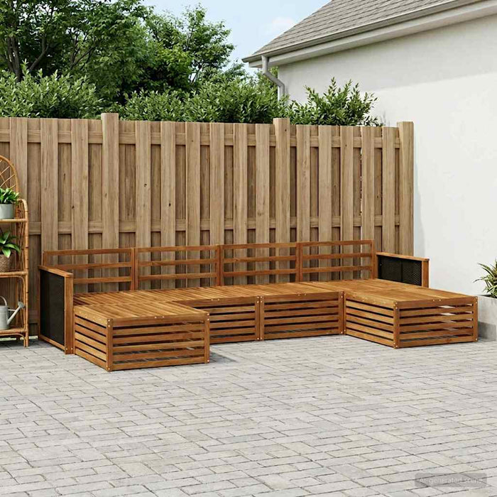 Seturi de canapele 6 pcs Lemn Solid de Acacia WALTI