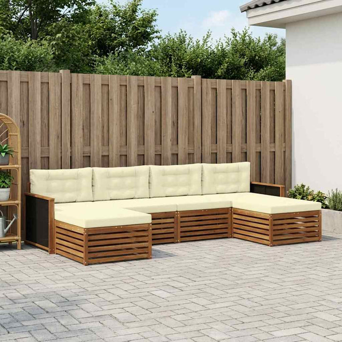 Seturi de canapele cu pernă 6 pcs Lemn Solid de Acacia WALTI