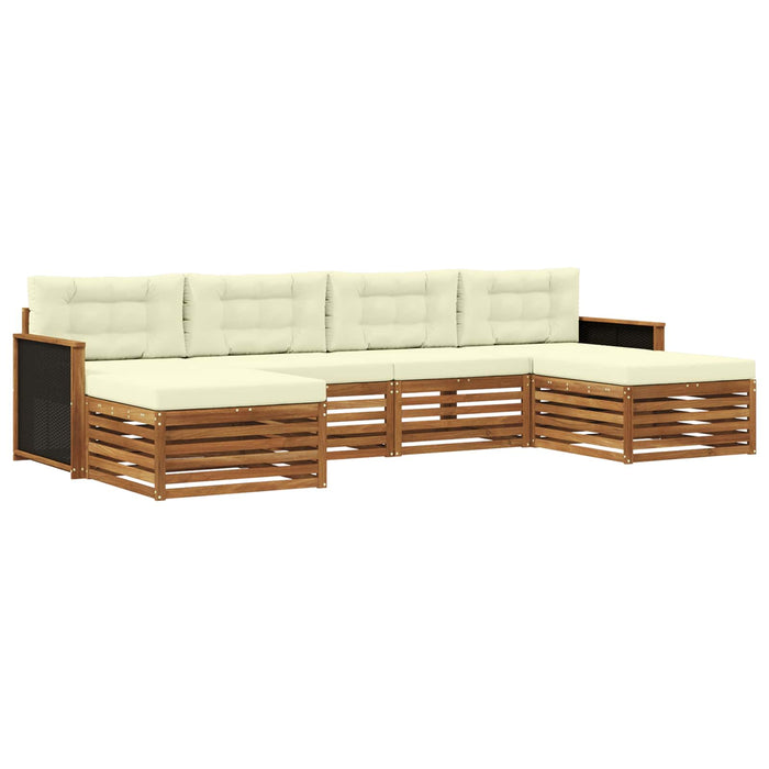 Seturi de canapele cu pernă 6 pcs Lemn Solid de Acacia WALTI