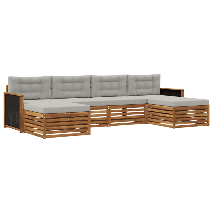 Seturi de canapele cu pernă 6 pcs Lemn Solid de Acacia WALTI