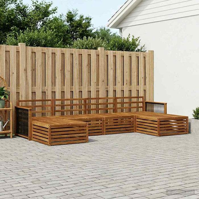 Seturi de canapele 6 pcs Lemn Solid de Acacia WALTI