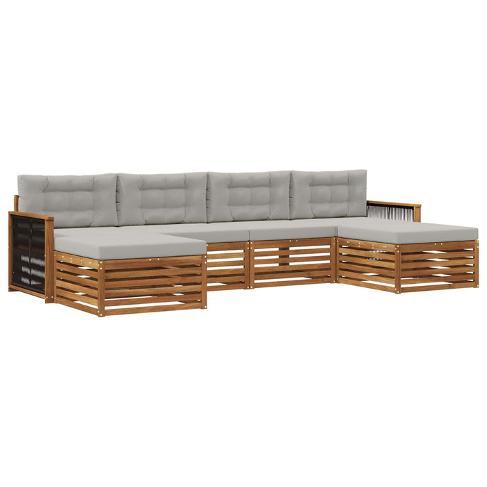 Seturi de canapele cu pernă 6 pcs Lemn Solid de Acacia WALTI