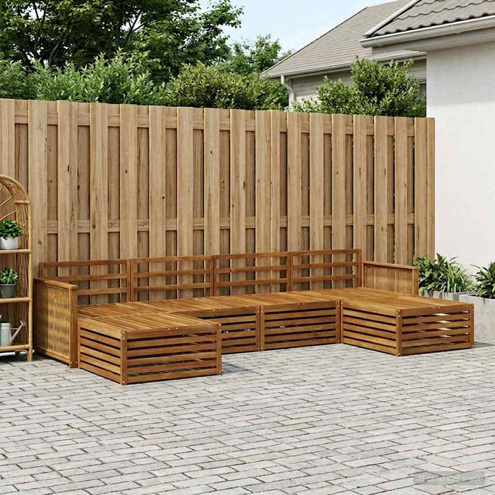 Seturi de canapele 6 pcs Lemn Solid de Acacia WALTI