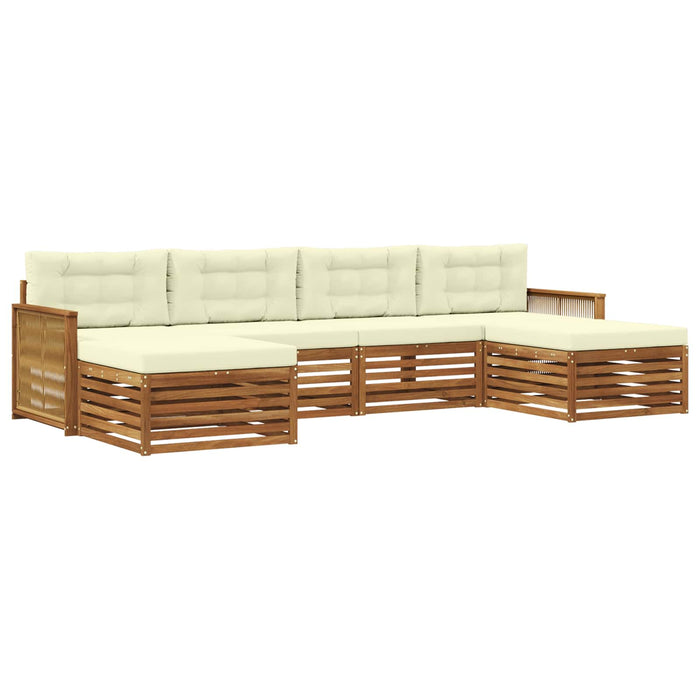 Seturi de canapele cu pernă 6 pcs Lemn Solid de Acacia WALTI