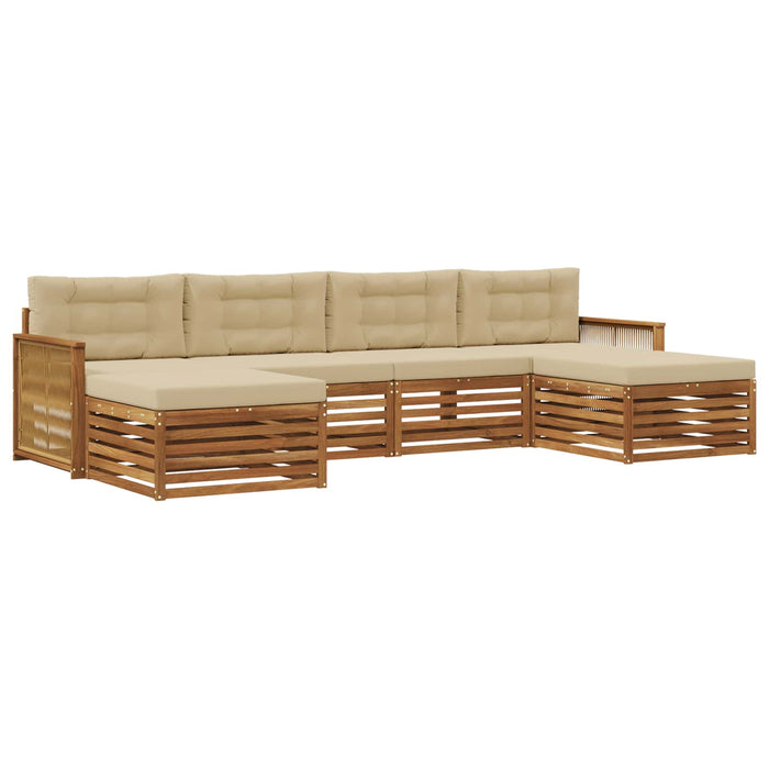 Seturi de canapele cu pernă 6 pcs Lemn Solid de Acacia WALTI