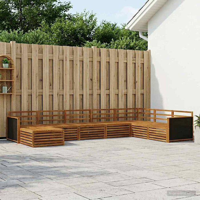 Set de canapele de exterior 8 pcs natural WALTI