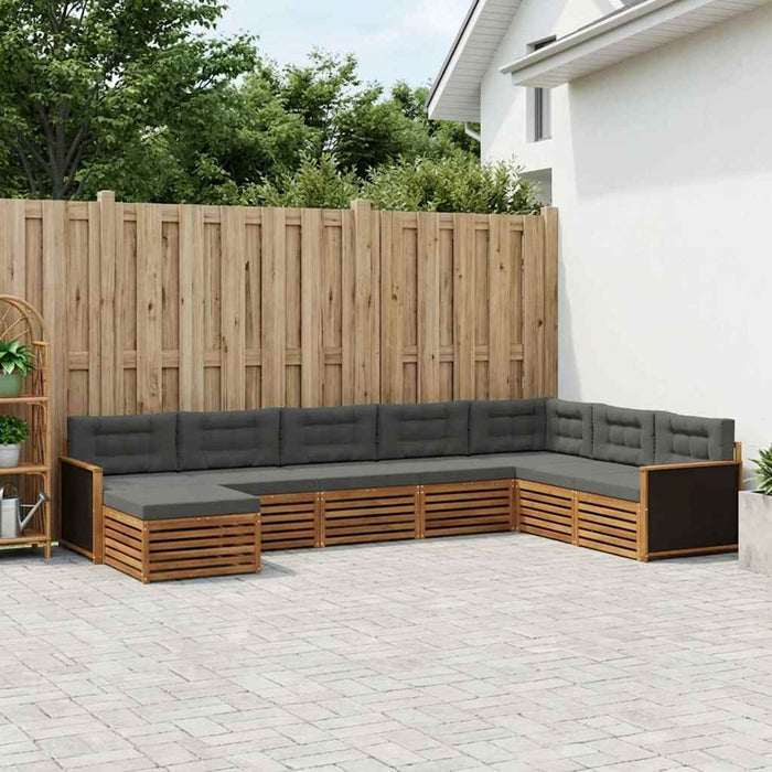 Set de canapele de exterior cu pernă 8 pcs Natural și Antracit WALTI