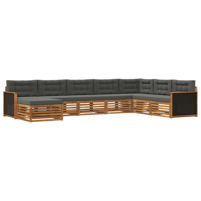 Set de canapele de exterior cu pernă 8 pcs Natural și Antracit WALTI