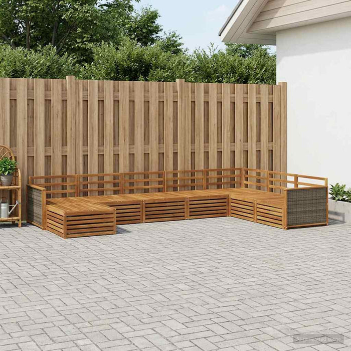 Set de canapele de exterior 8 pcs natural WALTI