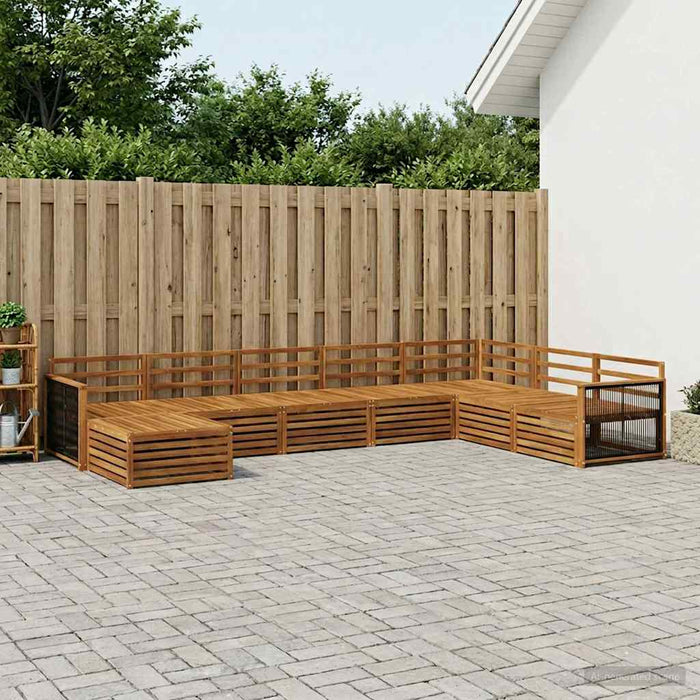 Set de canapele de exterior 8 pcs natural WALTI