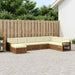 Set de canapele de exterior cu pernă 8 pcs Natural și Crem - WALTI WALTI