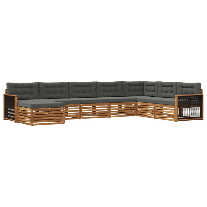 Set de canapele de exterior cu pernă 8 pcs Natural și Antracit WALTI