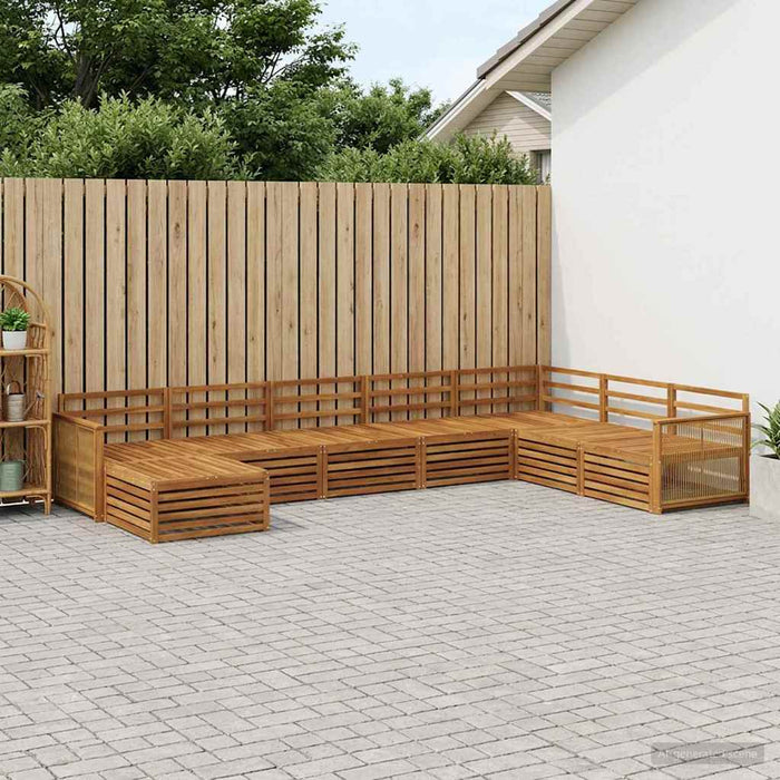 Set de canapele de exterior 8 pcs natural WALTI