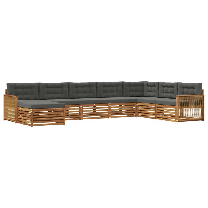 Set de canapele de exterior cu pernă 8 pcs Natural și Antracit WALTI