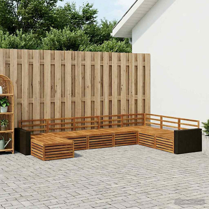 Set de canapele de exterior 8 pcs natural WALTI