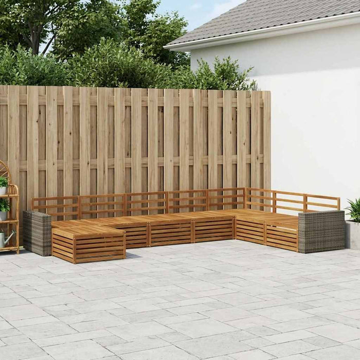 Set de canapele de exterior 8 pcs natural WALTI