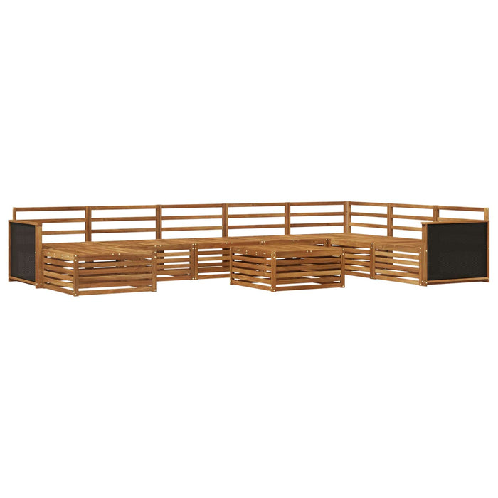 Set de canapele de exterior 9 pcs natural Lemn Solid de Acacia WALTI