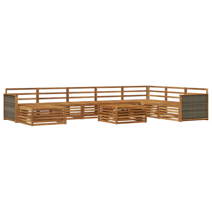Set de canapele de exterior 9 pcs natural Lemn Solid de Acacia - WALTI WALTI