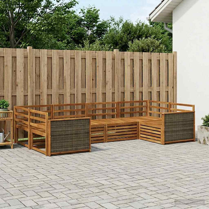Set de canapele de exterior 6 pcs natural WALTI