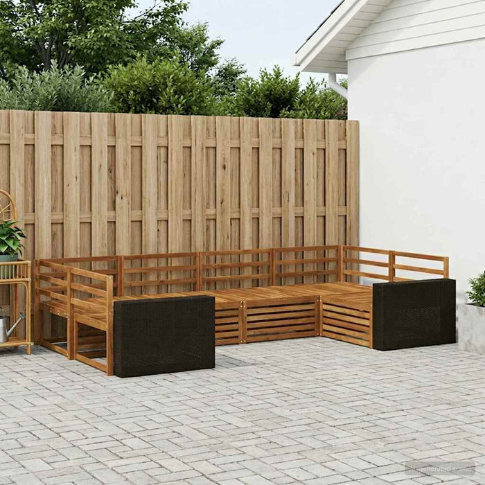 Set de canapele de exterior 6 pcs natural WALTI