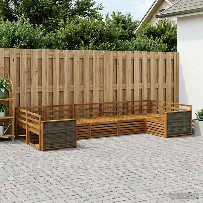 Set de canapele de exterior 7 pcs natural WALTI