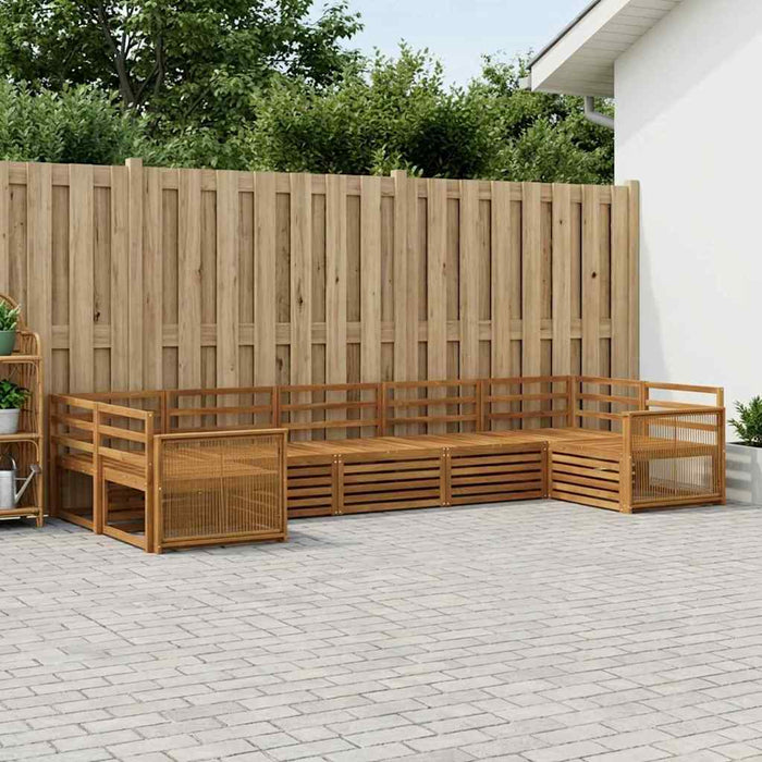 Set de canapele de exterior 7 pcs natural WALTI