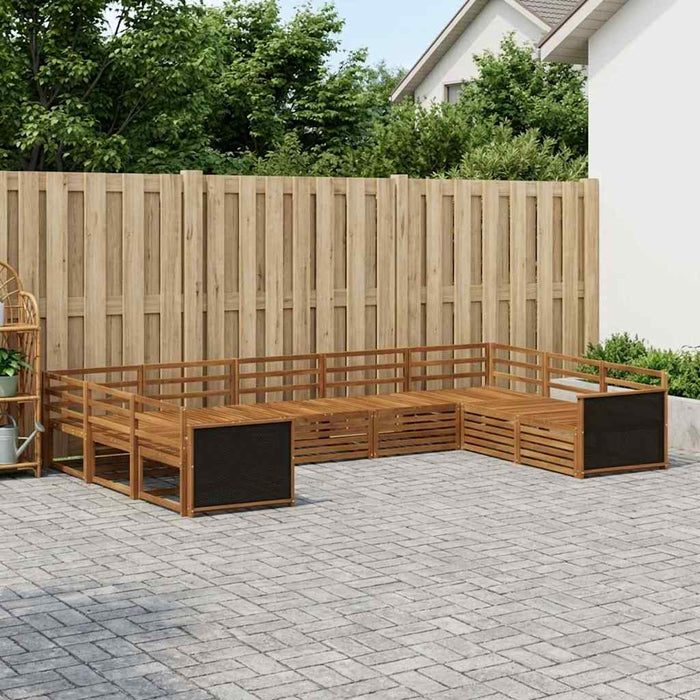 Set de canapele de exterior 9 pcs natural Lemn Solid de Acacia - WALTI WALTI