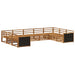 Set de canapele de exterior 9 pcs natural Lemn Solid de Acacia - WALTI WALTI