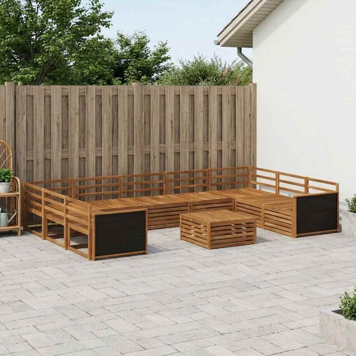 Set de canapele de exterior 10 pcs natural Lemn Solid de Acacia WALTI