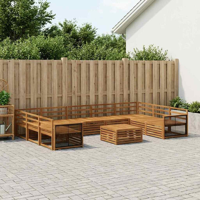 Set de canapele de exterior 10 pcs natural Lemn Solid de Acacia WALTI