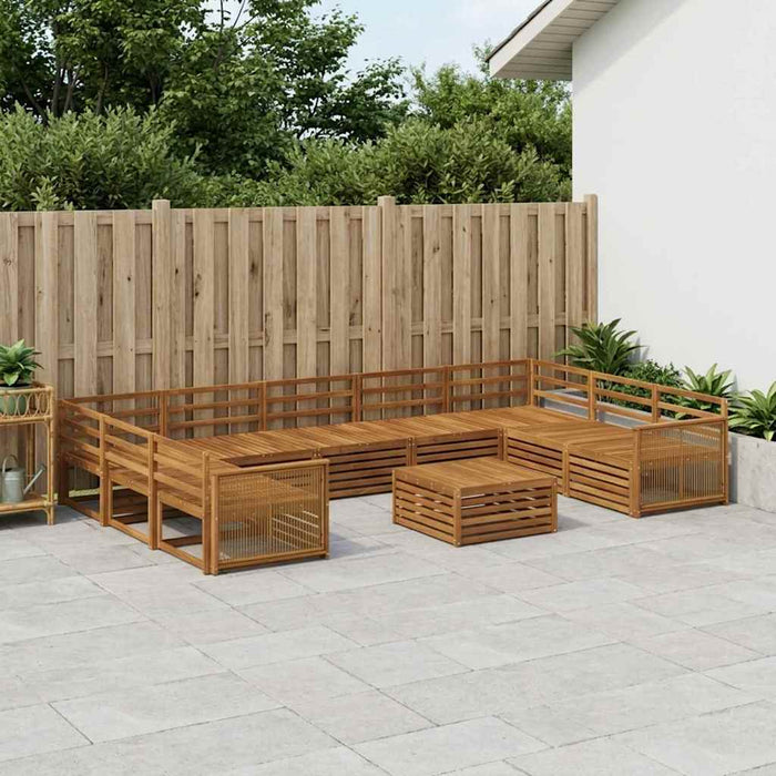 Set de canapele de exterior 10 pcs natural Lemn Solid de Acacia WALTI