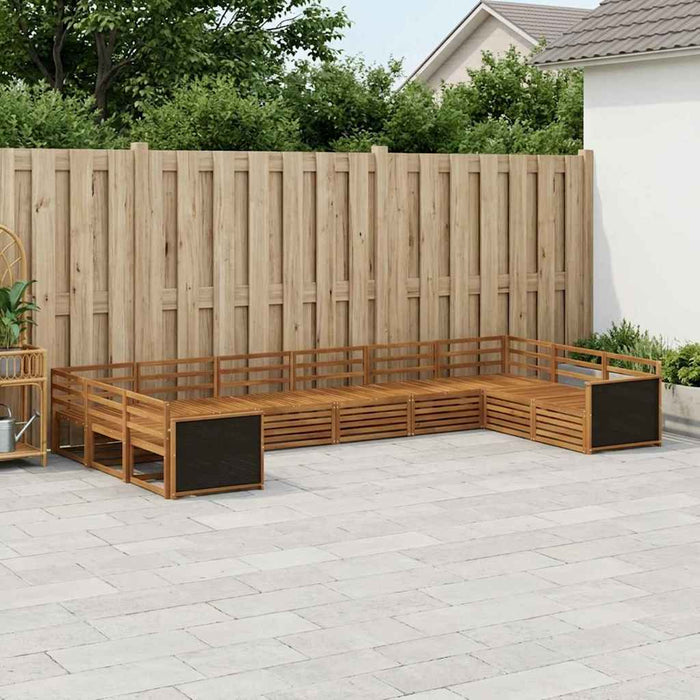 Seturi de canapele 10 pcs Lemn Solid de Acacia WALTI