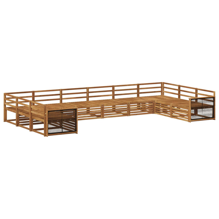 Seturi de canapele 10 pcs Lemn Solid de Acacia WALTI