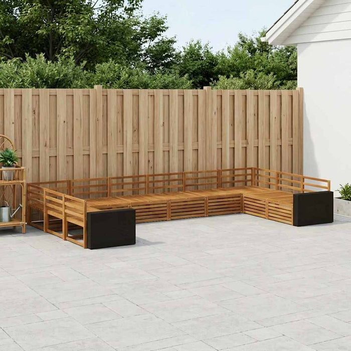 Seturi de canapele 10 pcs Lemn Solid de Acacia WALTI
